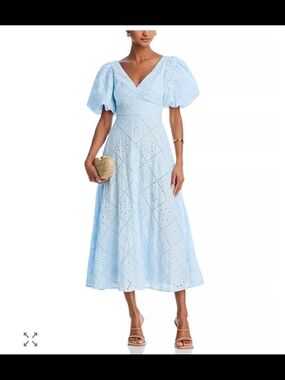 Aqua Eyelet Dress, Size S